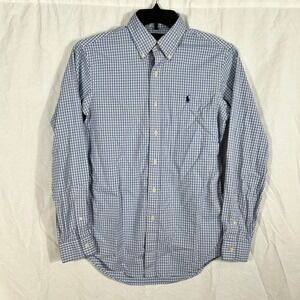 Ralph Lauren Performance Button Down Shirt Blue Gingham Check Long Sleeve Mens S